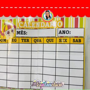 Calendário para preencher Sitio Picapau Amarelo