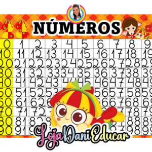 Cartaz Números 0 a 99 Sitio Pica pau Amarelo