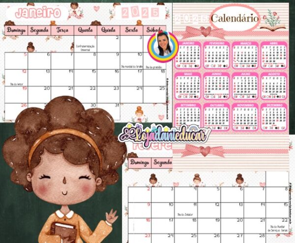 Calendários Querida Professora 2025