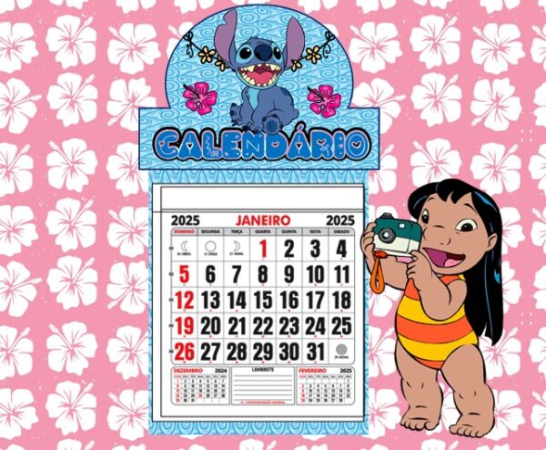 Calendários de Parede Lilo e Stich 2025