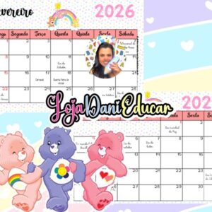 Calendários ursinhos carinhosos 2026