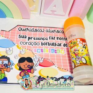 Lembrancinha Volta as aulas Bolha de Sabão