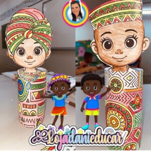 Bonecos africanos para montar