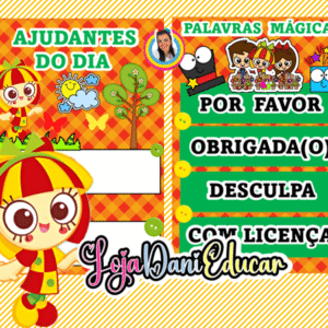 Aniversariantes e Palavras Mágicas Sitio Pica Pau Amarelo
