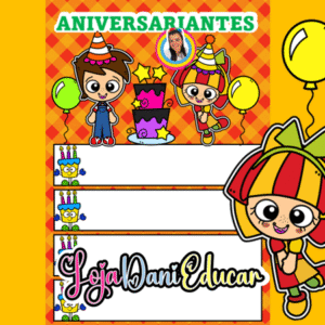 Cartaz Aniversariantes Sitio Pica Pau Amarelo