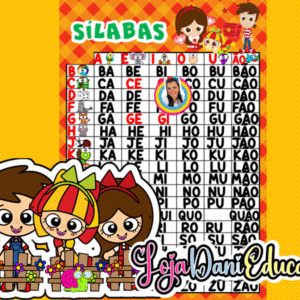 Cartaz Silabário Sitio Pica Pau Amarelo
