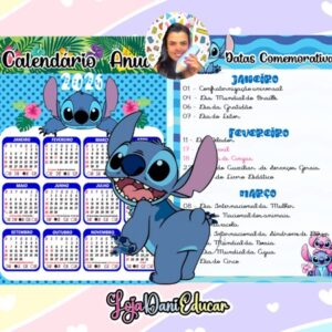 Calendários 2026 Lilo e Stich