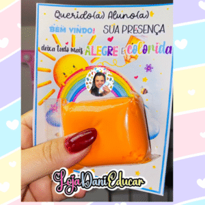 Cartão Volta as Aulas Arco iris