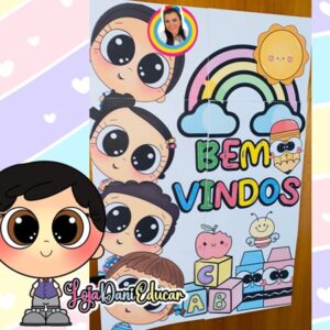 Painel de Boas Vindas porta kids
