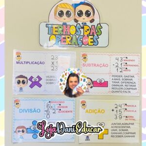 Termos das operações Matematicas kids