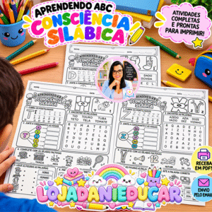 Pacote de Atividades de Alfabetização  – Consciência Silábica ABC